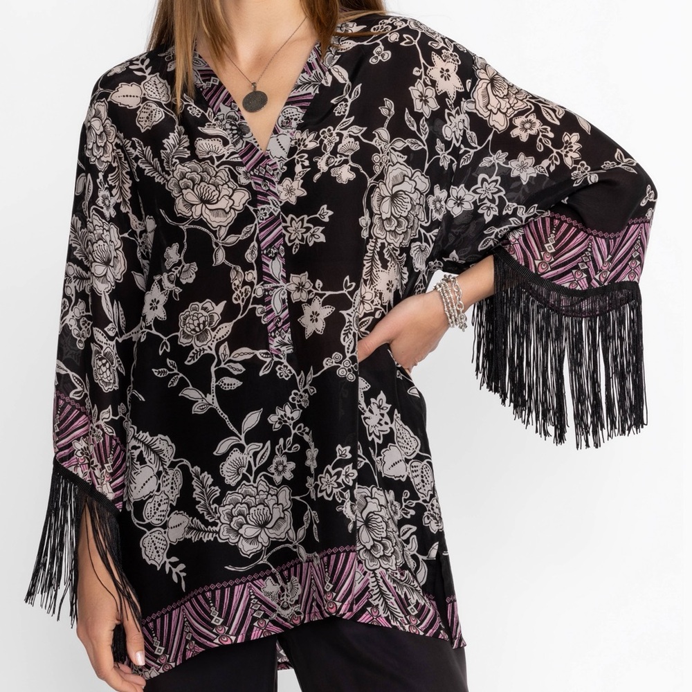 Johnny Was Fringe Blouse